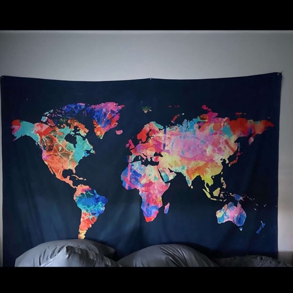 World Map Tapestry